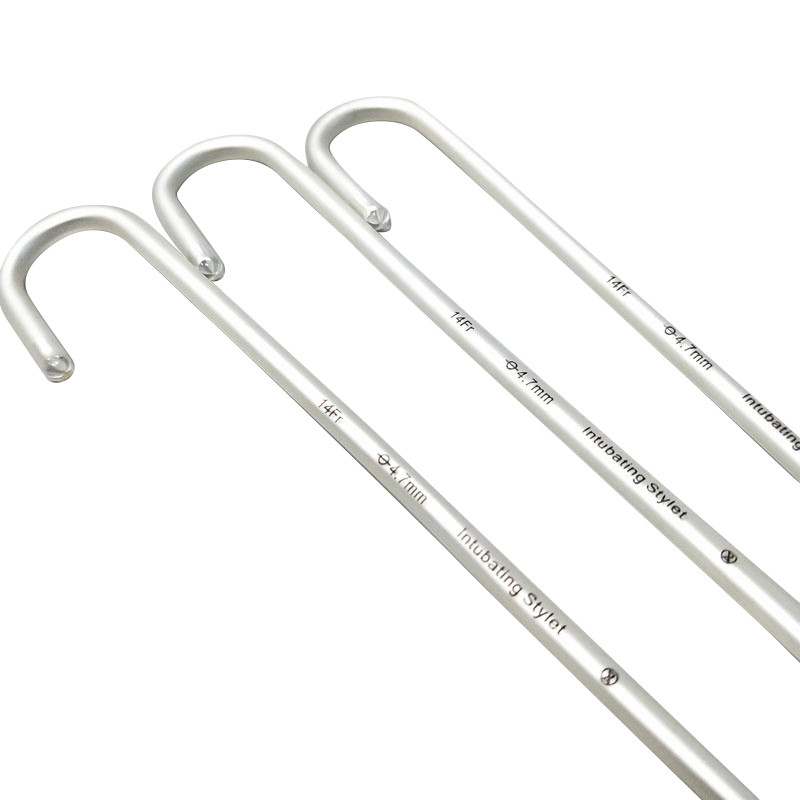Hospital Medical Malleable Aluminium Intubation Stylet For Endotracheal Tube