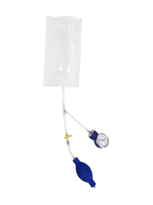 Un buen precio. Dispositivo médico Bolsa de infusión de presión de inflación fácil con medidor de presión 1000 ml en línea