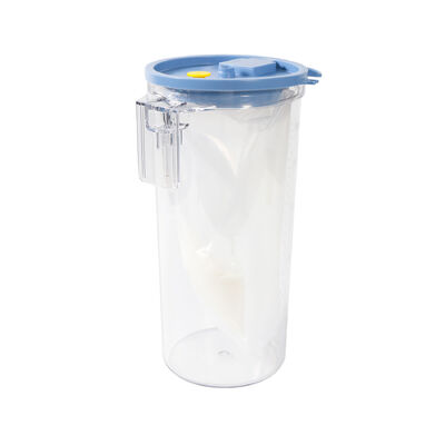 Un buen precio. 1500 ml/2500 ml de capacidad Jar de reutilización de succión de recolección para el sistema de succión de hospital con el diseño de evitar el retroceso en línea