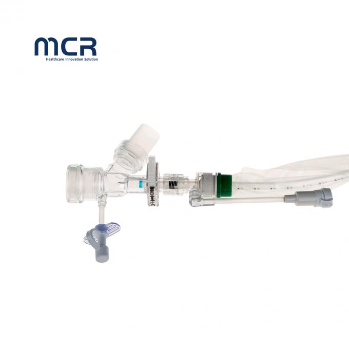 'Y' Adaptador Push Switch Catéter de succión cerrado con doble conector giratorio 1